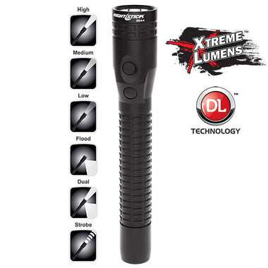 NSR-9944XL - Xtreme Lumens Metal Multi-Function Rechargeable Duty-Personal-Size LED Dual-Light - Black