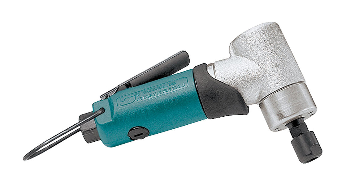 52204 - .4 hp 7 Degree Offset Die Grinder 25,000 RPM, Gearless, Front Exhaust, 1/4" & 6mm Collets