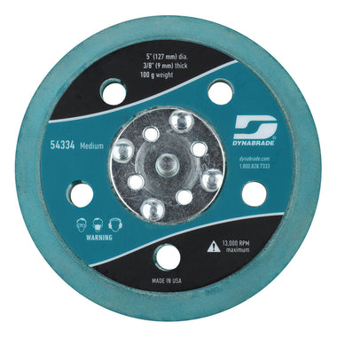 54334 - 5" Multi-Hole Vac. Pad, Hook Face, Medium