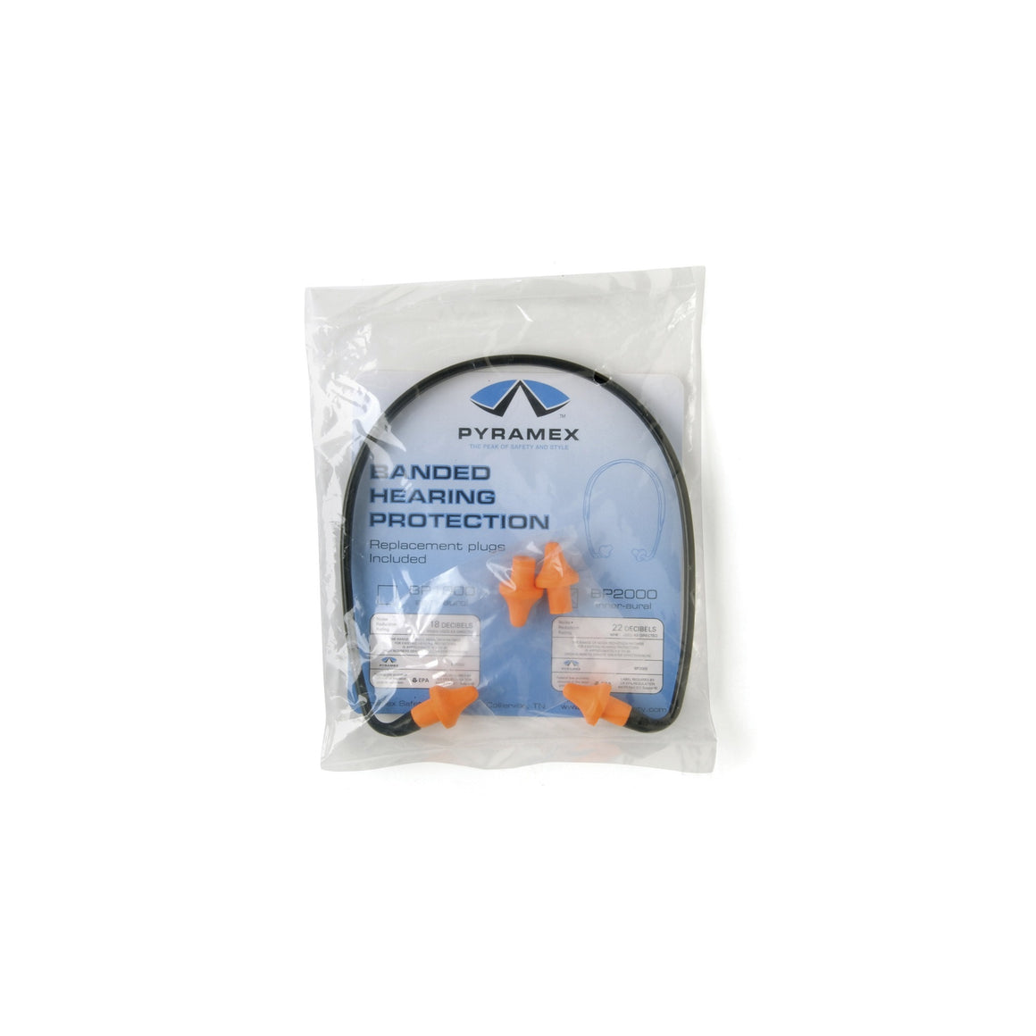 BP2000 - Hearing Protection Banded Conical earplugs with replacement pads 40 pair/box