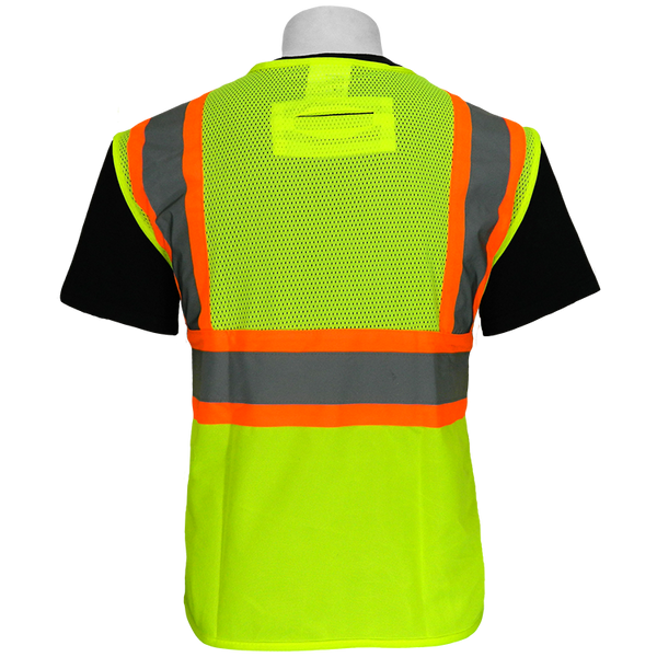 GLO_0037-S - Surveyor Vest, Class 2, Lime, 6 Pocket - Small