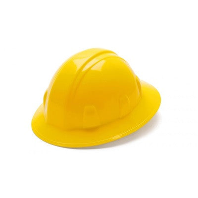 HP24130 - Standard Cap Style Hard Hat Full Brim 4 Pt Ratchet Suspension, Yellow