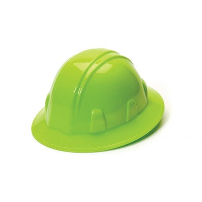 HP24131 - Standard Cap Style Hard Hat Full Brim 4 Pt Ratchet Suspension, Hi Vis Lime