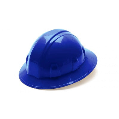 HP24160 - Standard Cap Style Hard Hat Full Brim 4 Pt Ratchet Suspension, Blue