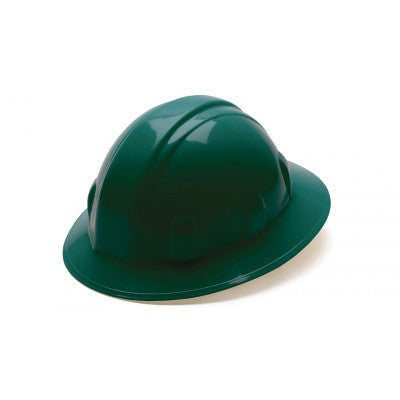 HP26135 - Standard Cap Style Hard Hat Full Brim 6 Pt Ratchet Suspension, Green