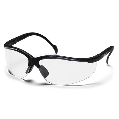 SB1810ST - Venture II® Safety Glasses Black FrameClear Anti-Fog Lens